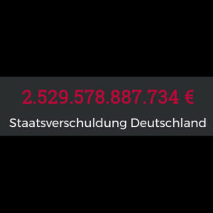 Schuldenstand von Bund der Steuerzahler / Rechtsanwalt Reinhard Wilhelm aus Arnsberg / Dortmund Stand 5. März 2025