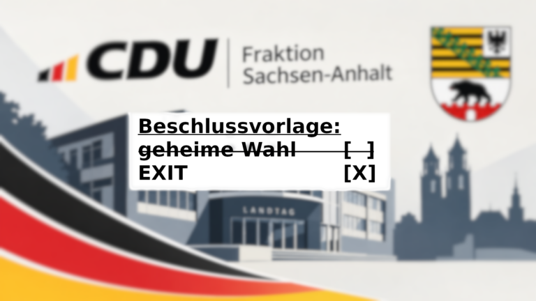 CDU-Fraktion in Sachsen-Anhalt verhält sich verfassungsfeindlich